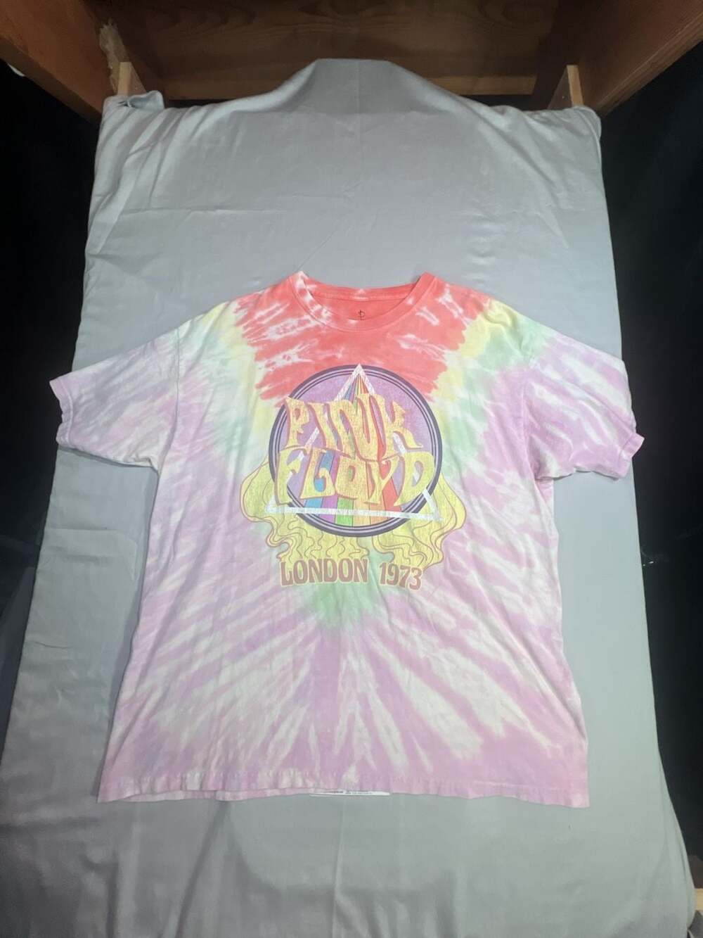 Pink Floyd London 1973 Tie Dye T-Shirt Size XL